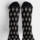Hoopoe Bird Black and White Pattern Socken (Oben)
