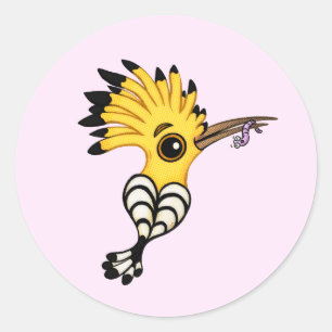 Hoopoe Bird Cartoon Sticker