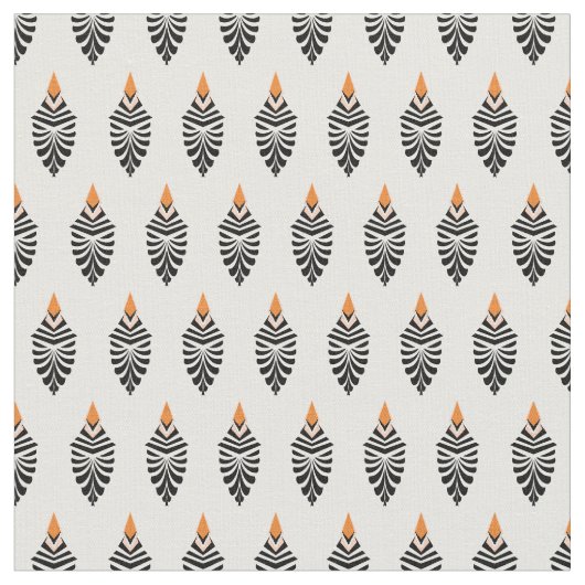 Hoopoe Bird Geometric Pattern auf Weiß Stoff (Nahaufnahme)