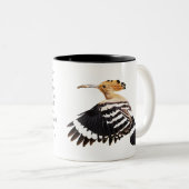 Hoopoe Bird Illustration Bird Art Birdwatcher Gesc Zweifarbige Tasse (VorderseiteRechts)