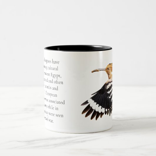 Hoopoe Bird Illustration Bird Art Birdwatcher Gesc Zweifarbige Tasse (Mittel)