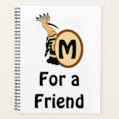 Hoopoe Whimsical Bird Monogram Planer (Vorderseite)