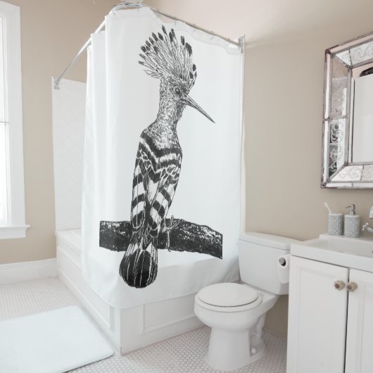 Hoopoe zeichnend duschvorhang (Beispiel)