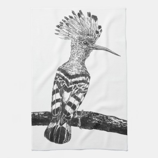 Hoopoe zeichnend geschirrtuch (Vertikal)