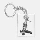 Hoopoe zeichnend schlüsselanhänger (Vorderseite links)