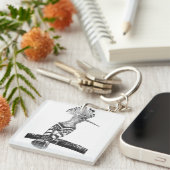 Hoopoe zeichnend schlüsselanhänger (Vorderseite rechts)