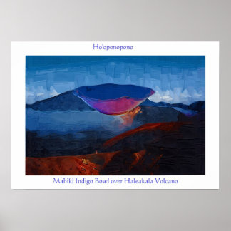 Hoopono Indigo Bowl Poster