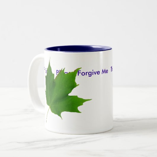 Ho'oponopono Ahorn-Blatt-Tasse Zweifarbige Tasse (Vorderseite Links)