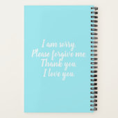 Ho'oponopono Angel Wings Personal Notebook Notizblock (Rückseite)