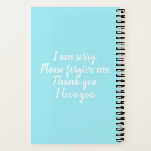 Ho'oponopono Angel Wings Personal Notebook Notizblock (Rückseite)