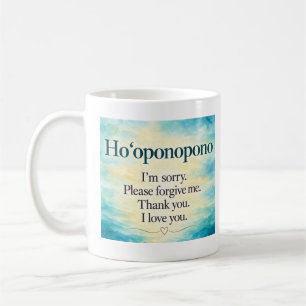Ho'oponopono Blaue Wasserfarbe-Tasse Kaffeetasse