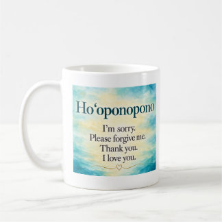 Ho'oponopono Blaue Wasserfarbe-Tasse Kaffeetasse