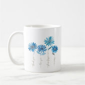 Ho'oponopono & Blue Blumen Kaffeemaschine Tasse (Links)