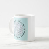 Ho'oponopono & Blume des Lebens Kaffeetasse (Vorderseite Links)