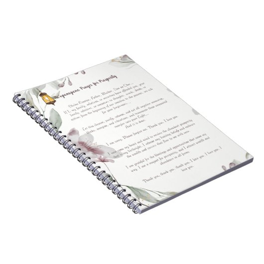 Ho'oponopono Gebet für Wohlstand Notizblock (Rechte Seite)