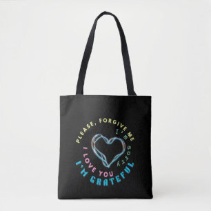 Ho'oponopono Healing Mantra - Light Blue Spiritual Tasche