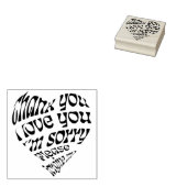 Ho'oponopono Herz-Shaped Text Gummistempel (Stempel)