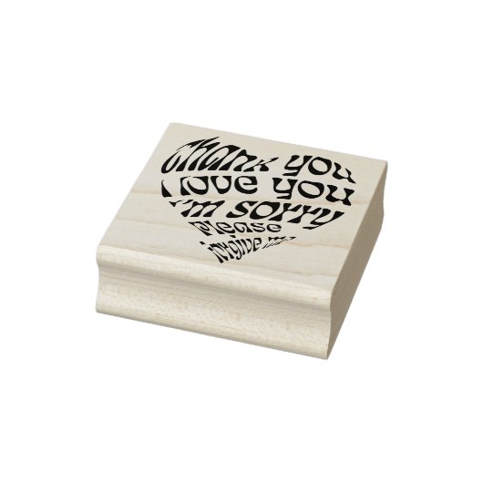 Ho'oponopono Herz-Shaped Text Gummistempel (Stempel)