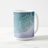 Ho'oponopono I Liebe You Blue Mandala Green Gebet Kaffeetasse (VorderseiteRechts)