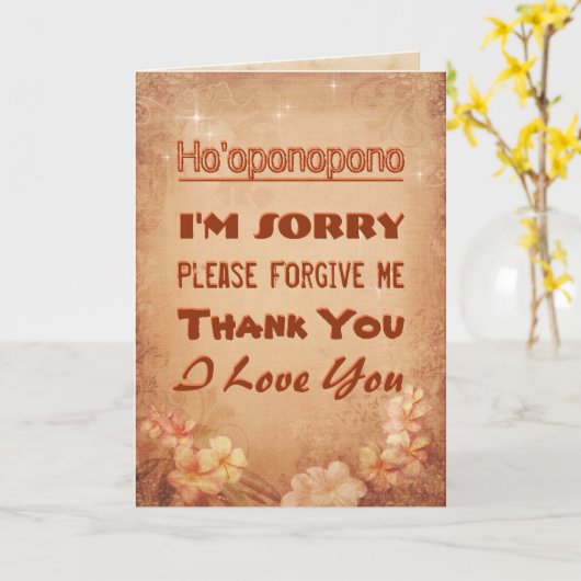 Ho'oponopono Karte (Gelbe Blume)