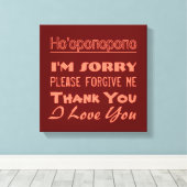 Ho'oponopono Leinwanddruck (Insitu (Holzboden))