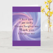 Ho'oponopono Lila Peach in Pale Blue Karte (Gelbe Blume)