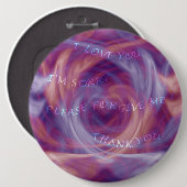 Ho'oponopono Lila Smoke Button (Vorne & Hinten)