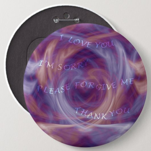 Ho'oponopono Lila Smoke Button (Vorne & Hinten)