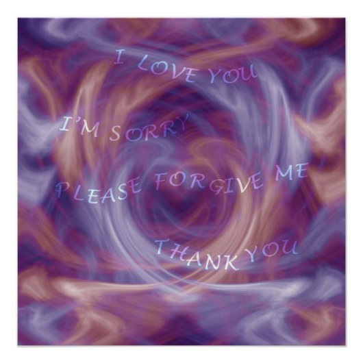 Ho'oponopono Lila Smoke Poster (Vorderseite)