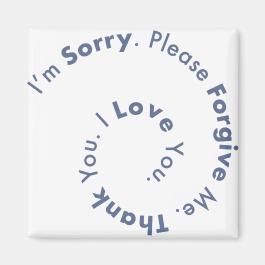 Ho'Oponopono Mantra Gebet Heilstrafen Magnet (Vorne)