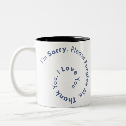 Ho'Oponopono Mantra Gebet Heilstrafen Zweifarbige Tasse (Links)