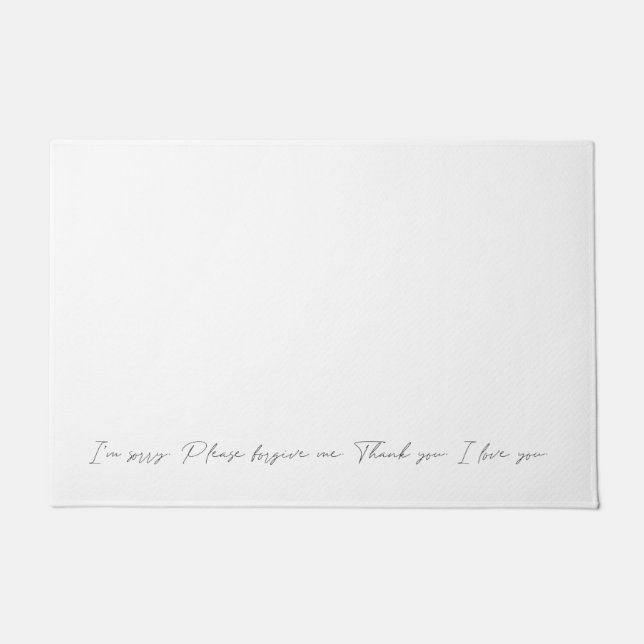 Hooponopono minimalistische Dankbarkeit Fußmatte (Vorderseite)