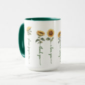 Ho'oponopono Sonnenblumen Tasse, 15 oz Tasse (Vorderseite Links)