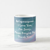 Ho'oponopono Tasse-blau Kaffeetasse (Mittel)