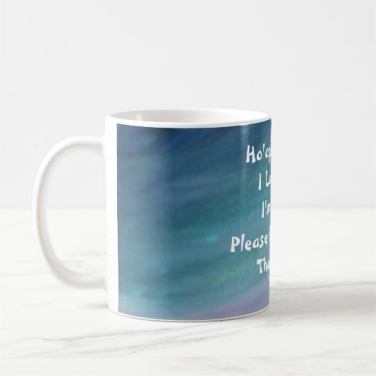 Ho'oponopono Tasse-blau Kaffeetasse (Links)
