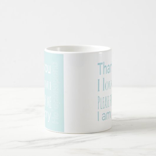 Ho'oponopono Typografie Kaffeetasse (Mittel)