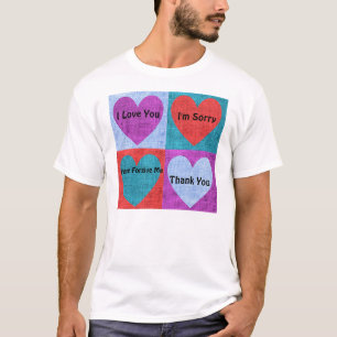 Ho'oponopono vier der T - Shirt der Phrasen-Männe