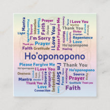 Ho'oponopono Word Cloud - Mantra - Selbstständige