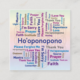 Ho'oponopono Word Cloud - Mantra - Selbstständige  Quadratische Visitenkarte