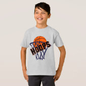 Hoops Basketball & Net Boys T-Shirt (Vorne ganz)