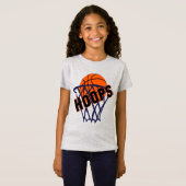 Hoops Basketball & Net Girls T-Shirt (Vorne ganz)