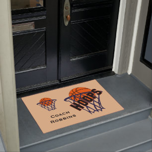 Hoops Basketball & Net jeden Namen Tür Mat Fußmatte