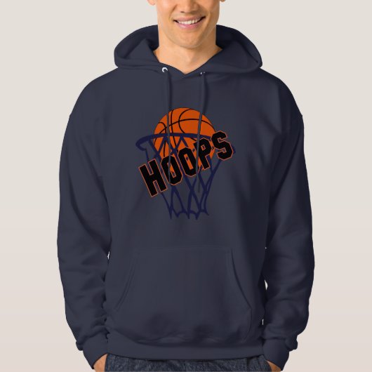 Hoops Basketball & Net Männer-Hoodie Hoodie (Vorderseite)