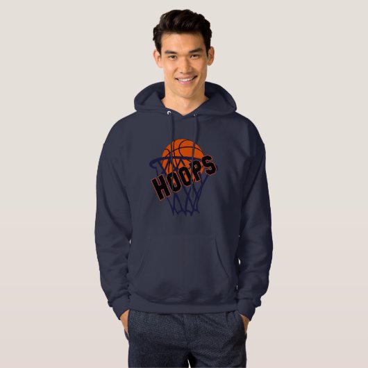 Hoops Basketball & Net Männer-Hoodie Hoodie (Vorne ganz)