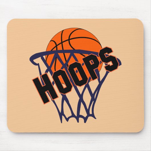 Hoops Basketball & Net Mousepad (Vorne)