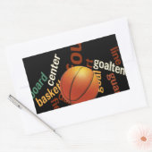 Hoops Basketball Sport Fanatics. Rechteckiger Aufkleber (Umschlag)