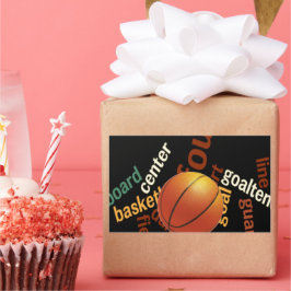 Hoops Basketball Sport Fanatics. Rechteckiger Aufkleber