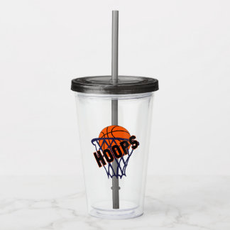 Hoops Basketball und Net Acrylic Tumbler Acryltrinkbecher