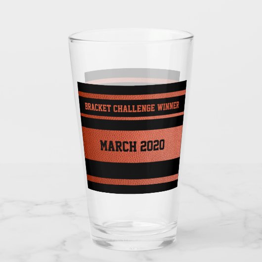 Hoops Bracket Challenge Gewinner Glass Glas (Rückseite)
