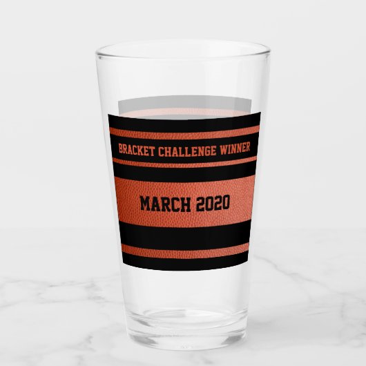 Hoops Bracket Challenge Gewinner Glass Glas (Vorderseite)